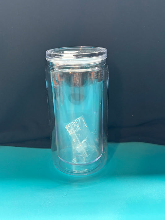 16 OZ Acrylic Snow Globe Tumbler
